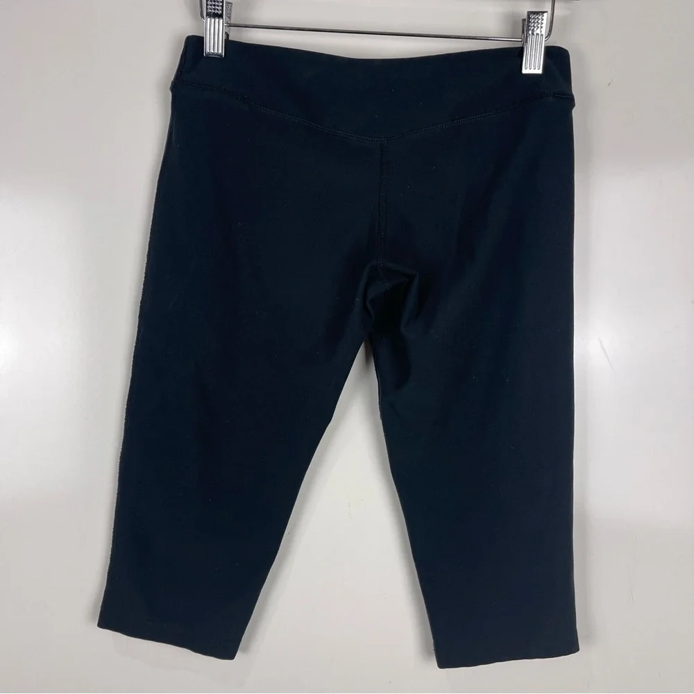 Nike Dri-Fit Women’s Low Rise Leggings Y2K Black Knee Length Athletic Size Large